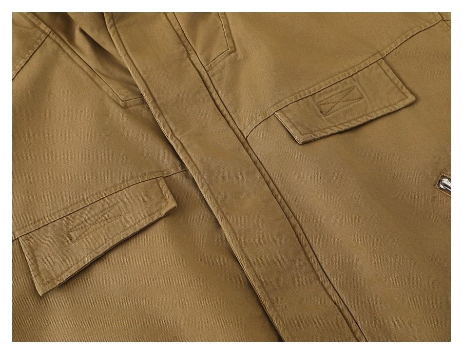 FORN3 Men's Winter Cotton Pilot Jacket with Stand Collar, American Retro Style, N1705