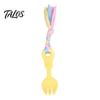 Aggressive Chewers Dog Toys Pet Molar Teeth Cleaning Fork Toy, Durable Woven Rope Training Macaron Colored Colors Interactive TPR Chew Toy for