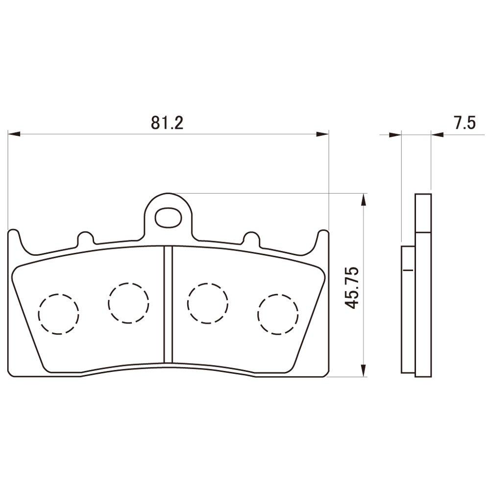 Daytona Golden Pad X Motorcycle Brake Pads for ZRX400 ZRX400II Serial 62 (Sintered Metal) (1998-2008), (1998-2008), Etc., Front, 97171, Number