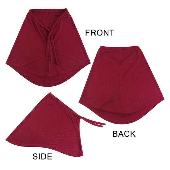 2 Pcs/Set Adjustable Fit Sun Hat with Built-In Drawstring Shawl Extended Brim Full