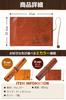 fogman Pen Case Roll Type Antique Retro Style PU Leather Dark Braun