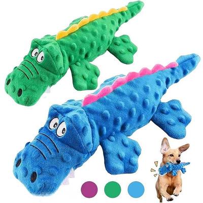 Durable Plush Squeaky Dog Toy Durable Interactive Dog Chew Toy for Small Medium and Large Dogs Cute Crocodile Puppy Cat Pet Toys