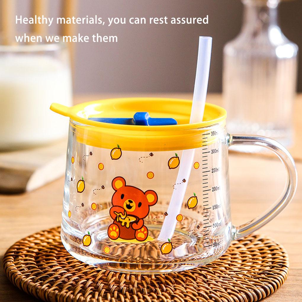 Roztomilý hrnek na vodu Přenosný zvířecí vzor Dětský náhradní šupinatý kolejní mléko káva snídaňový slámový hrnek na pití