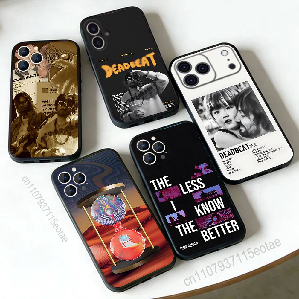Deadbeat T-Tame I-Impala Black Soft Case For iPhone 17 13 14 15 11 16 12 Pro Max Pro Max Plus E Air Mini Phone Cover Shell