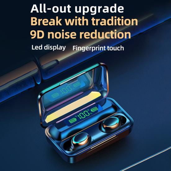 F9-5C True Wireless Stereo LED digitální displej Bluetooth 5.0 kompatibilní bezdrátová sluchátka Sportovní sluchátka do uší