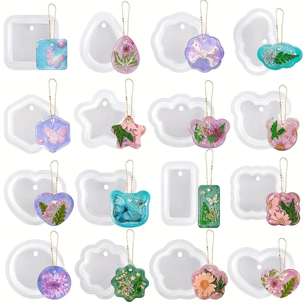 

2026 Latest Models Earring Pendant Silicone Resin Mold Epoxy Resin Jewelry Making Molds Heart DIY Charms Keychain Pendant Mould