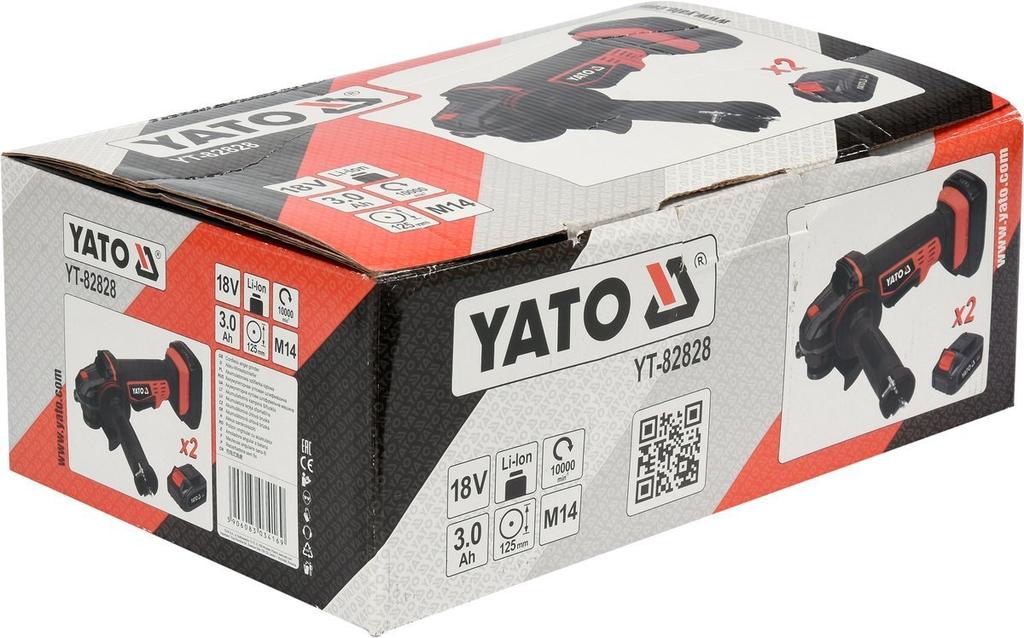 ANGLE GRINDER 125MM 18V 2X3AH - YT-82828