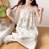 Robe de nuit respirante en coton nuage pour femme - Débardeur camisole extensible pour l'été
