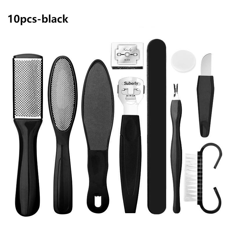 

Набор для педикюра, пилинг, мозоли, щетка для чистки ног, нержавеющая сталь, двухсторонняя педаль для ухода за ногами, камень 8/10 в 1, инструменты для ухода и ремонта ног 10pcs-opp