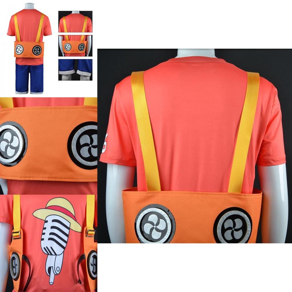 One Piece Film Red-luffy Cosplay Costume Set For Kids And Adults