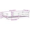 VidaXL Bed Frames Without Mattress 70x140 Cm Solid Pine Wood, Bedroom Furniture, Slatted Base, Wooden Bed 855687