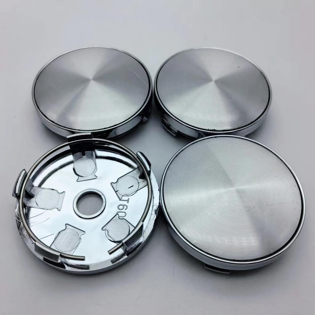 4pcs 60MM Black/Silver Emblem No Logo Car Wheel Center Caps Car Styling Accessories for VW BMW Dacia Rim Hub Hubcaps Cover BadgeKD0