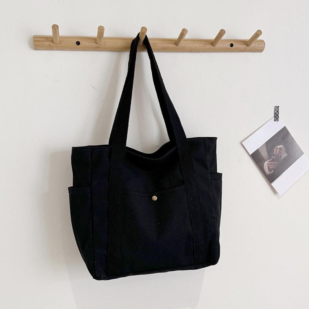 Korean Style Canvas Tote Bag Large Capacity Cloth Shoulder Bag Portable Shopping Handbag  Students