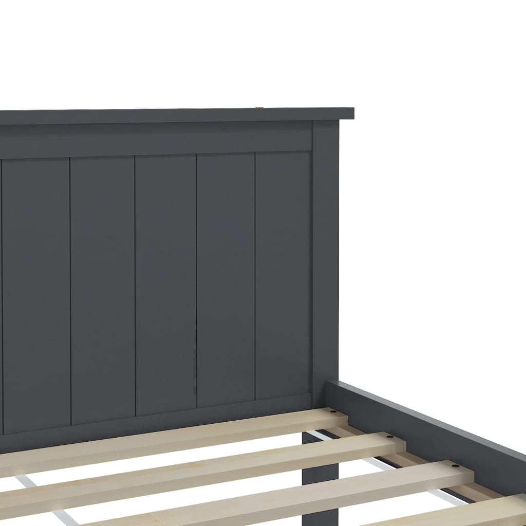Solid Wood Bed Grey Pine 160 x 200 cm