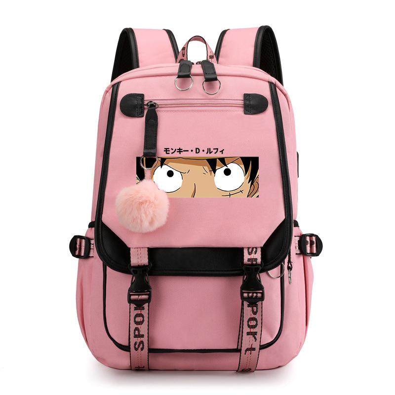 Riman One Piece One Piece Peripheral Printing Backpack Youth Student Schoolbag Travel Bag