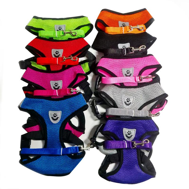 Reflective Breathable Anti-Escape Harness & Leash for Small/Medium Dogs