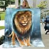 3D Lion Printed Blanket Picnic blanket blankets for beds Flange Warm blanket Home travel blankets bed linings birthday gift