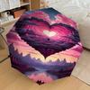 1pc Heart Clouds Automatic Open/Close Umbrella Compact Folding Umbrella with 8-Rib Shaft for Women/Men, Portable Travel Umbrella,1228S