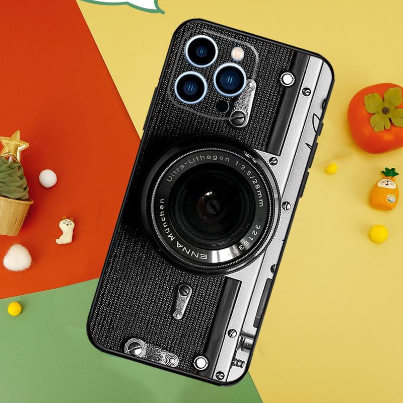 Retro Camera Vintage Case For iPhone 14 13 12 11 15 16 Pro Max Mini X XR XS Max 8 7 14 15 16 Plus Cover Funda