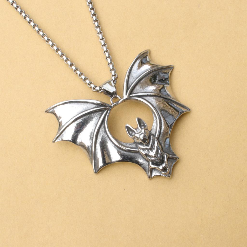 Κοσμήματα Τιτάνιο Ατσάλι Κρεμαστό Ανδρικό Ανοξείδωτο Ατσάλι Κολιέ Προσωπικότητα Βρικόλακας Νυχτερίδα Δώρο για το Χάλοουην