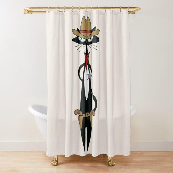 Mid Century Meow Shower Curtain Retro Atomic Cats Shower Curtain Kitty Animal Vintage Bathroom Decor Fabric Curtain With Hooks