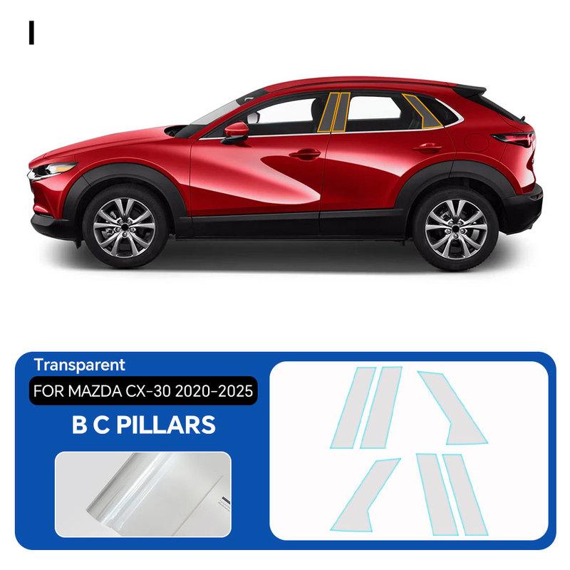 Per Mazda CX30 CX-30 -2025 Pellicola per Fari Pellicola per Specchietti Retrovisori Pellicola Protettiva per Montanti B C TPU Pre-tagliata Antigraffio Riparativa Trasparente