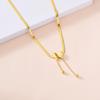 Multilayer Vintage Butterfly Necklace For Women Gold Color 316L Stainless Steel Blade Snake Chain Charms Choker Jewelry Gift