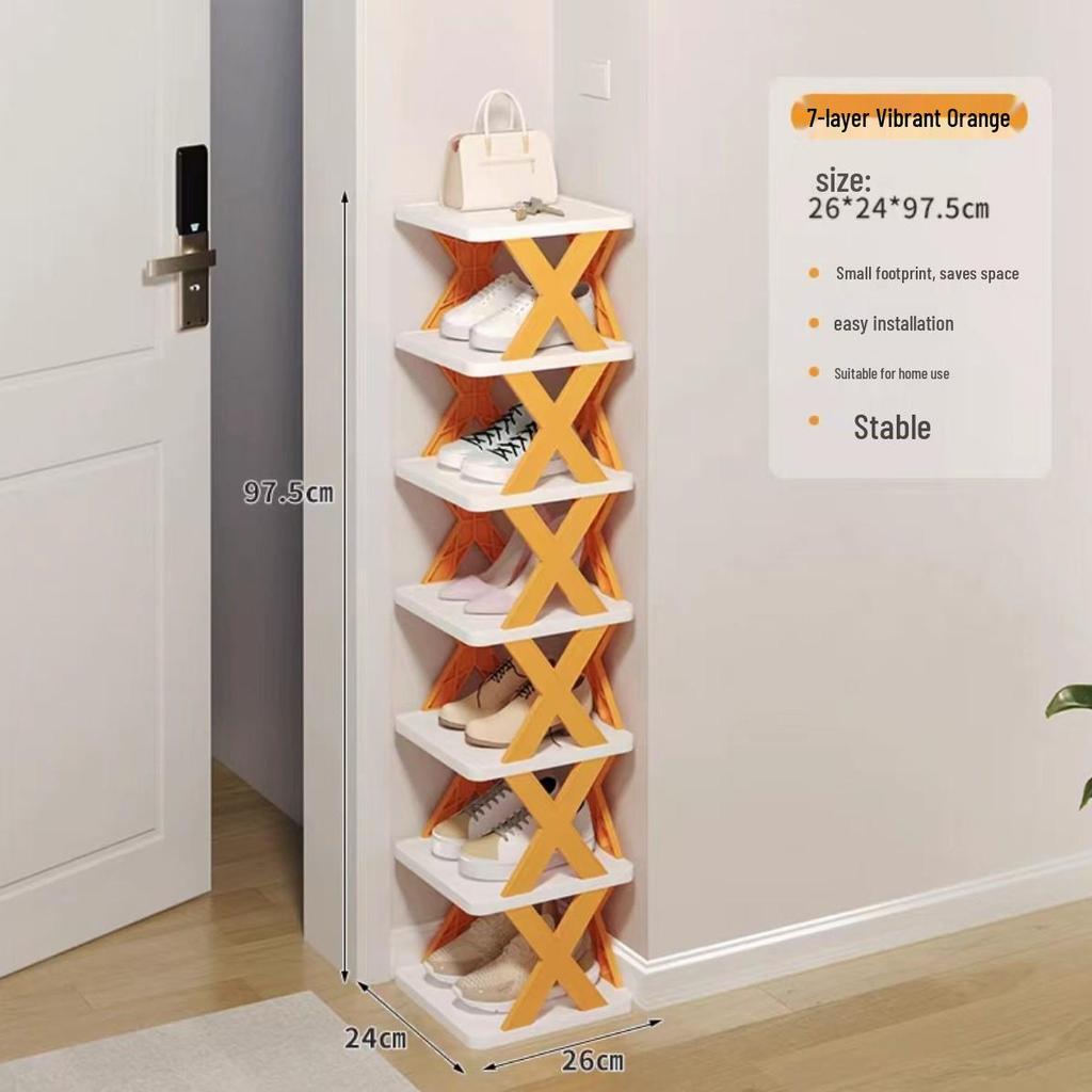 Space-Saving Dustproof Folding Shoe Rack for Narrow Entryways, Offices, or Dorms