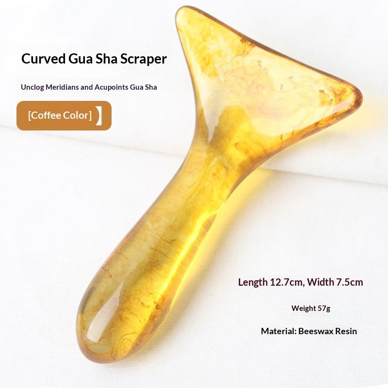 1Pc Curved Massage Scraper Professional Gua Sha Tool for Face, Neck & Shoulders