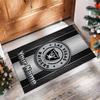 Las Vegas Raiders Crystal Velvet Rug, Custom Name Text Personalized Non‑Slip Floor Mat for Home Decor Gift