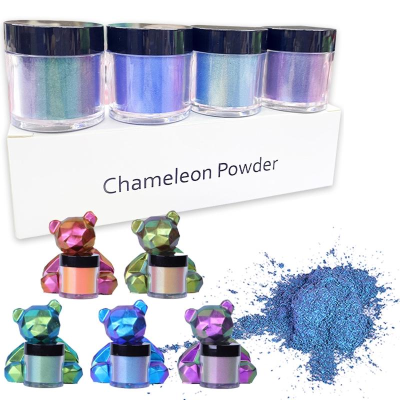 4 Box Chameleon 4 Color Intense Colorshift Pigments Powder for Resin Crafts Tumblers Powder Pigment for Paint Crafts