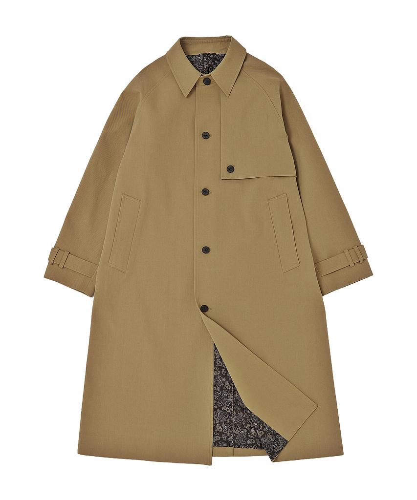 A Nothing Earth Cotton Balmacaan Coat (Beige)
