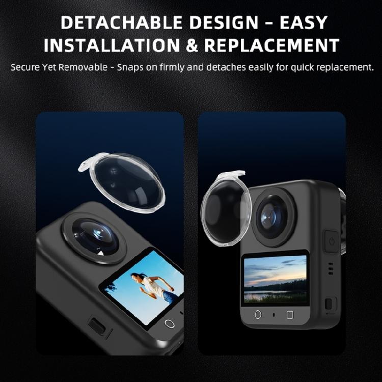Ruggeds Transparents Lens Protectors for 360 Cameras Shock Absorbing Structure Dustproof Solution