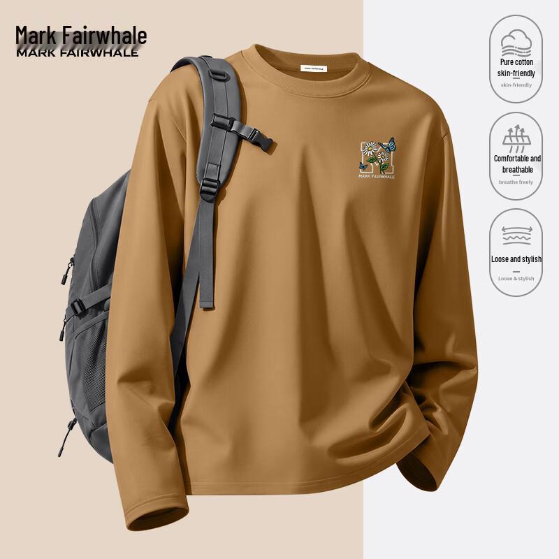 Mark Fairwhale Men's Japanese-Style Heavyweight Cotton Long-Sleeve T-Shirt