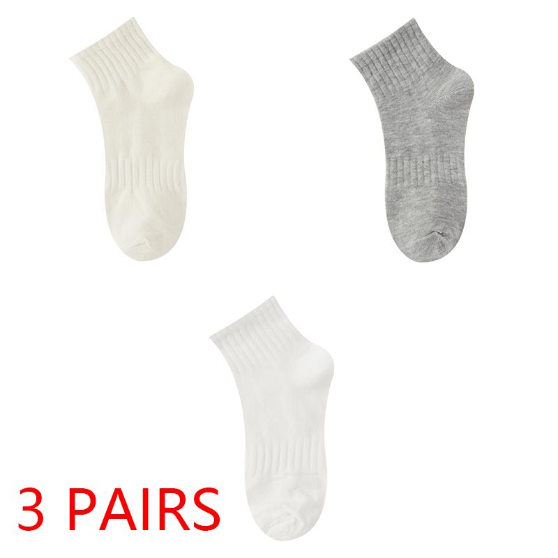 1/3 Pairs Woman Socks Solid Color Female Breathable Cotton Lady Ankle Socks Casual Fashion Students Girls Short Socks