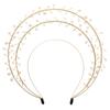 Flower Goddess Halo Headband Crystal Baroque Pearl Hair Hoop Headpiece Godmother Tiara Crown  Women