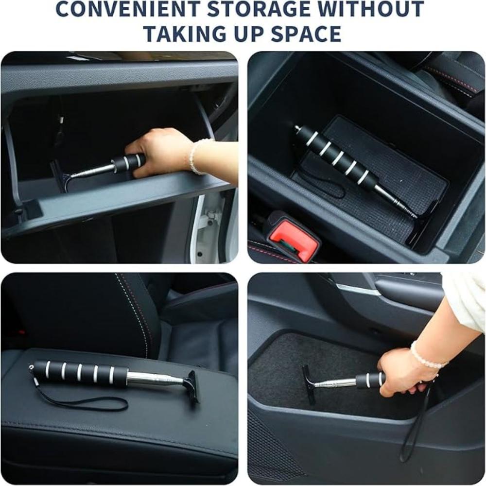 Automobile Windshield Water Scraping Portable Rainy Glass Window Cleaning Tool Extendable Car Rearview Mirror Squeegee Gadget