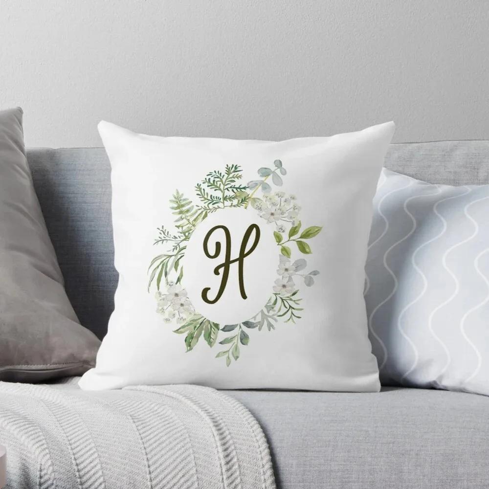 Office Sofa Car Cushion Cover Creative Abstract Letter Flower Print Luxury Home Decoration Pillow Cover