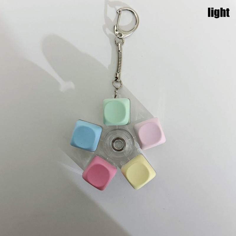

Rotate Button Bread Keycap Stress Relief Clicker Keychain Shine Mechanical Keyboard Button Decompress Fingertip Keyring Toy A1