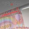 Set Of 2 Flat Printing Curtains Without Rod Birthday Bliss Chic Print Versatile Fabric Decorations Inside Made Polyester