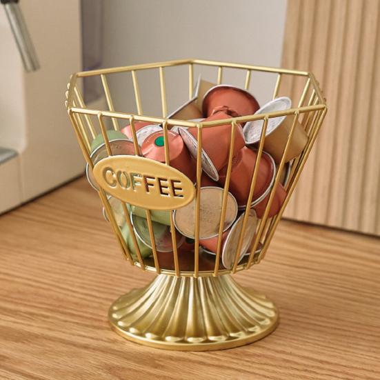 Coffee Capsule Storage Bowl Large Capacity Espresso Pods Organizer Countertop Coffee Capsule Holder for Snacks Candies Coffee Bar