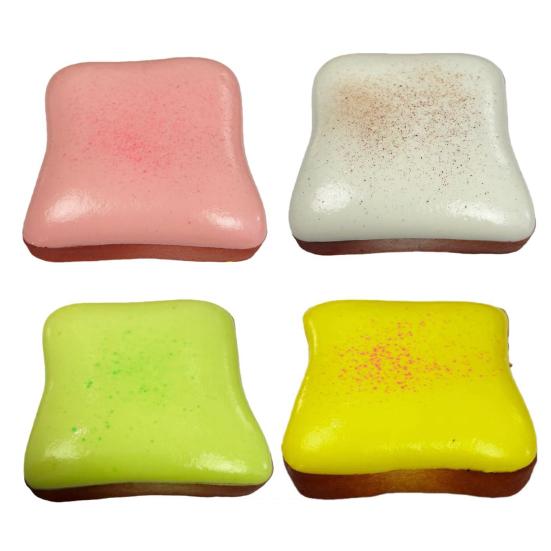 Creamy Toast Squeeze Toy Soft Slow-Rising Realistic Bread Fidget for Stress Relief Decompression Gadget for Kids Adults