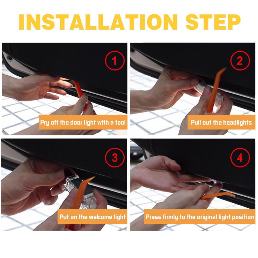 LED Car Door Interior Decoration Ghost Shadow Projector Welcome Light Bulbs Accessories For BMW 1 3 8 F40 G20 G21 G29 Z4 X7 G07