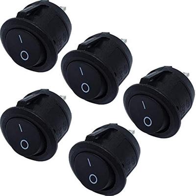 5 X Round Rocker Switches On-Off Position Lockable With Self-Locking Round Switch Rocker Switch | 10A/125V 6A/250V