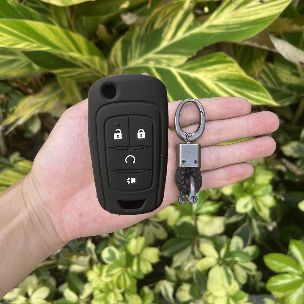4 Tasten Klappschlüsselhülle Silikonabdeckung Schale für Chevrolet Camaro Cruze Equinox Malibu Sonic Spark Volt Schlüsselanhänger Zubehör