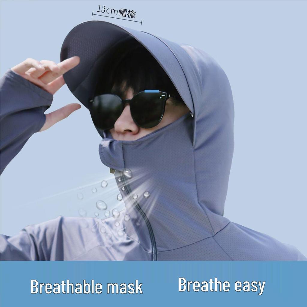 Men's Summer UV Protection Lightweight Breathable Outdoor Shirt for Fishing & Cycling