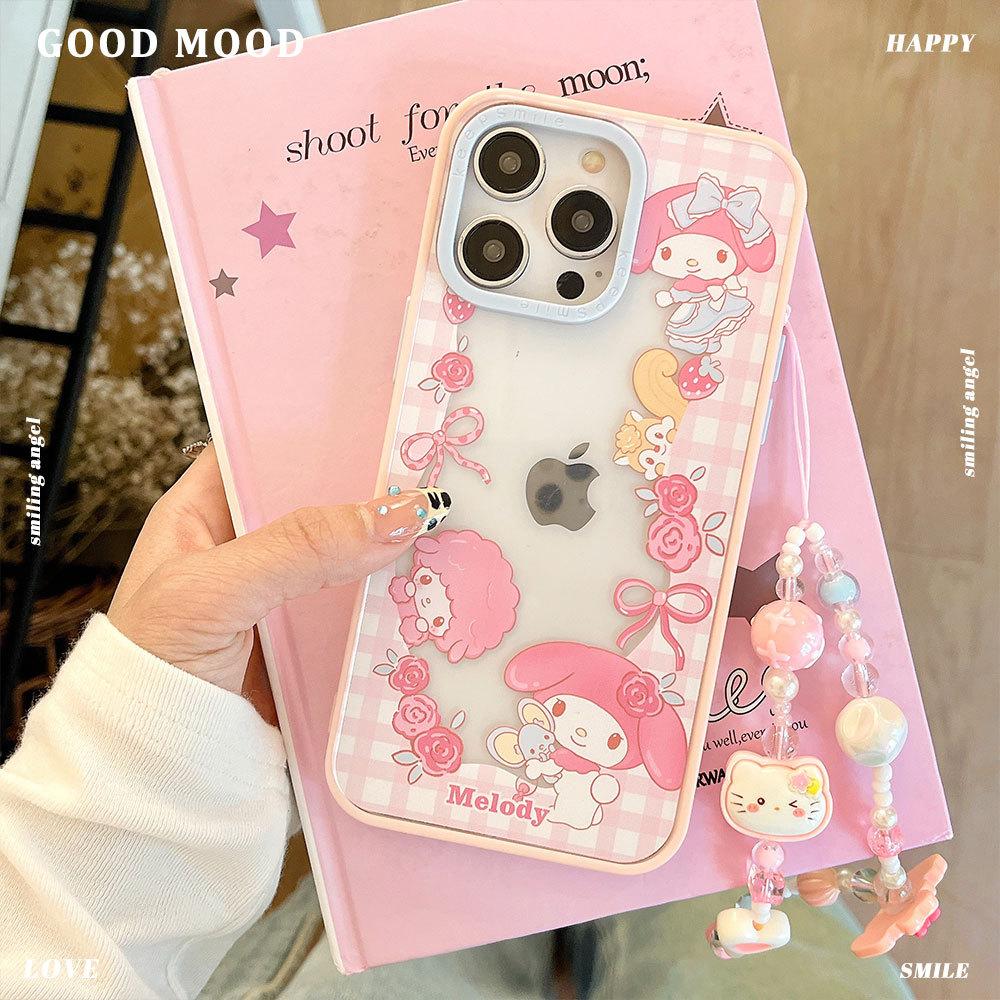 Melodie Drăguță Potrivită pentru Carcasă Telefon Mobil Apple 16 Carcasă Protectoare Iphone 15 14 Brățară 13 Acrilic 12 Margini Moi