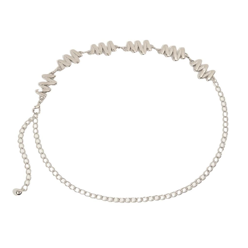 Light Luxury Caterpillar Waist Chain Women'S Niche Texture Retro Metal Belt Chain Accessories Retro