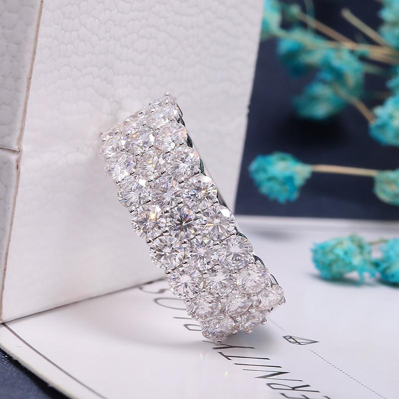 

Кольцо для помолвки Luxury Center 2.8ctw DF Color VVS Moissanite для мужчин, покрытое белым золотом S925 или серебром S925 6.25