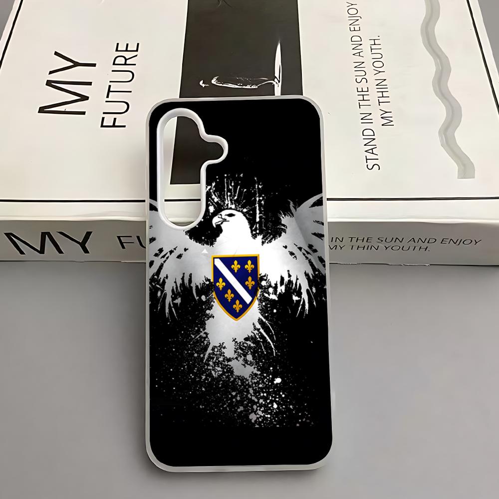 

Flag Bosnia and Herzegovina Phone Case for Samsung A56 A16 A36 A26 A55 A54 A15 A35 A25 White 2-in-1 Jelly case Galaxy A16 5G